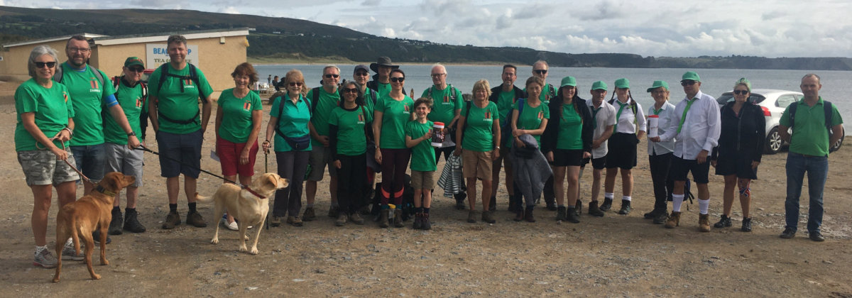 Teacher supporters and trustees starting the 2021 Gower Yomp.